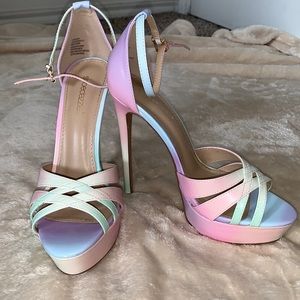 Iridescent high heels
